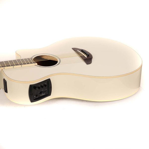 Yamaha APX600 Acoustic Electric Guitar Vintage White For Sale