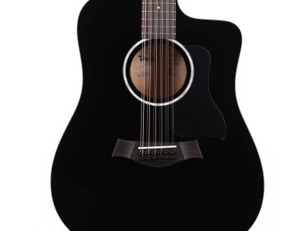 Taylor 250ce 12-String Dreadnought Acoustic-Electric Black 2024 For Discount