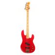 1981 Charvel Pre-Pro Bass Birdseye Maple Transparent Red For Sale