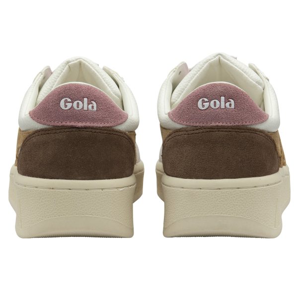 GOLA GRANDSLAM TRIDENT Blanc Marron Sneakers Baskets adulte Sale