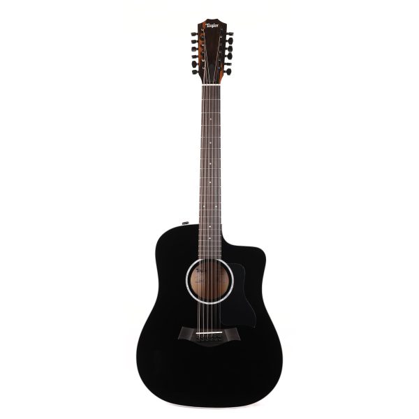 Taylor 250ce 12-String Dreadnought Acoustic-Electric Black 2024 For Discount