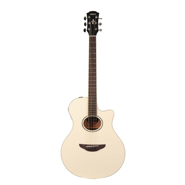 Yamaha APX600 Acoustic Electric Guitar Vintage White For Sale