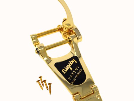 Bigsby B7 Vibrato Tailpiece Gold Painted Logo For Cheap