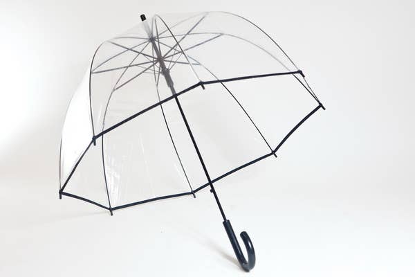 Parapluie Basic Transparent Noir For Cheap