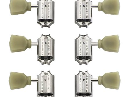 Gibson Vintage Tuning Machines with Pearloid Buttons (Nickel) Sale