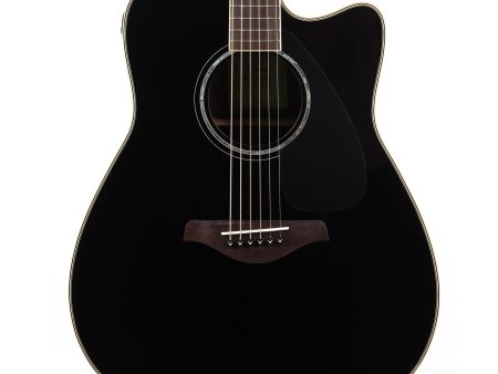 Yamaha FGX830C Dreadnought Cutaway Acoustic-Electric Black Fashion