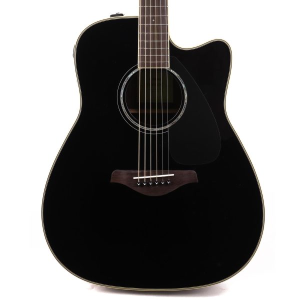 Yamaha FGX830C Dreadnought Cutaway Acoustic-Electric Black Fashion