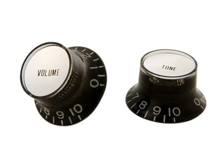 Gibson Top Hat Knobs (Black Silver) Sale