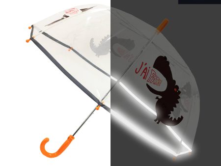 Parapluie Enfant Transparent Dinosaure Rigolo- Réfléchissant For Cheap