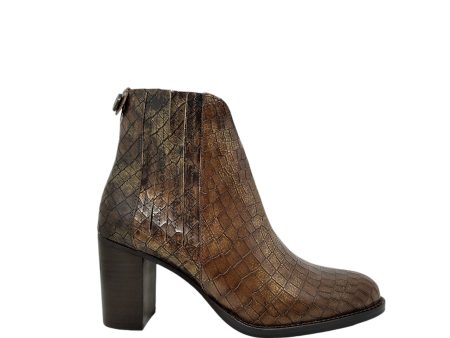 MAROLI 8686 croco Marron Bottines Online