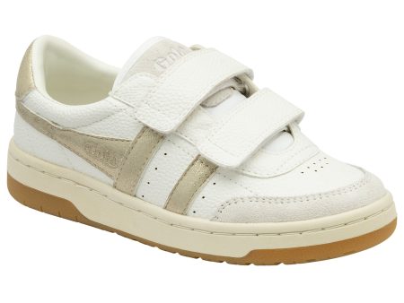 GOLA FALCON MIRROR strap Blanc Doré basket sneakers Online now