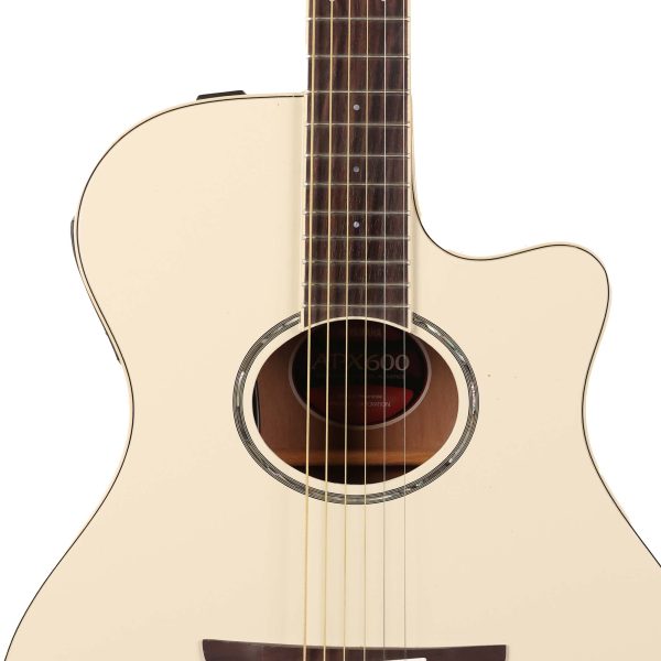 Yamaha APX600 Acoustic Electric Guitar Vintage White For Sale