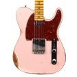 Fender Custom Shop 1960 Custom Telecaster Relic Shell Pink with Tortoise Binding 2023 Hot on Sale