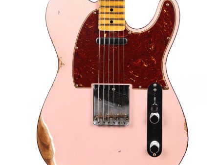 Fender Custom Shop 1960 Custom Telecaster Relic Shell Pink with Tortoise Binding 2023 Hot on Sale