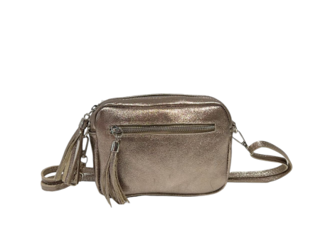 Sac à bandoulière Bronzy en cuir irisé Bronze Pochette Online