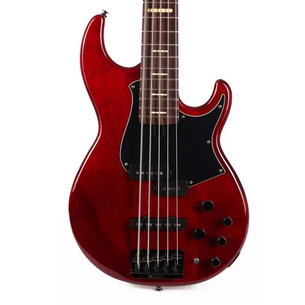 Yamaha BB735A 5-String Bass Fire Red on Sale