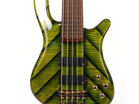 Warwick Custom Shop Streamer Stage I 5 Masterbuilt Emeraude Green Pattern Transparent Supply