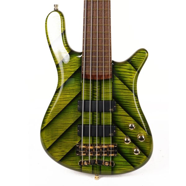 Warwick Custom Shop Streamer Stage I 5 Masterbuilt Emeraude Green Pattern Transparent Supply