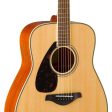 Yamaha FG820L Dreadnought Left-Handed Acoustic Natural Open-Box For Sale