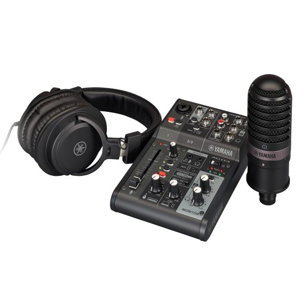 Yamaha Live Streaming Pack AG03 MK2 Black Hot on Sale