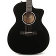 Taylor 214ce-BLK DLX Grand Auditorium  Acoustic-Electric Black Used on Sale