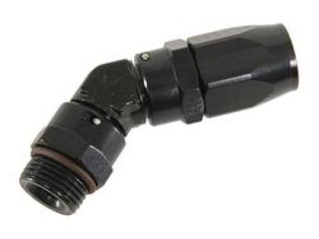 Fragola -10AN x 45 Degree x 3 4-16 (8) Hose End - Black Online Hot Sale