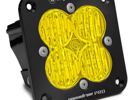 Baja Designs Squadron Pro Black Wide Cornering Pattern Flush Mount LED Light Pod - Amber on Sale