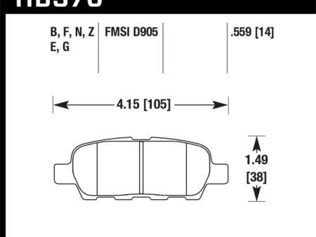 Hawk 03-07 350z   G35   G35X w o Brembo DTC-60 Race Rear Brake Pads Fashion