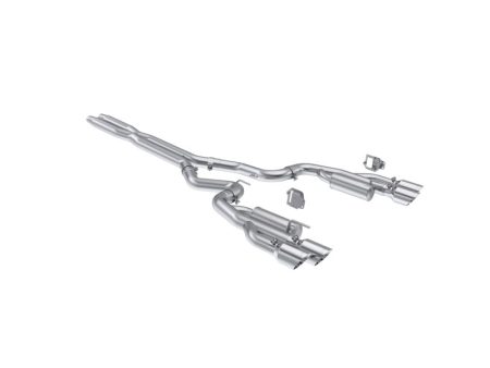 MBRP 2024+ Ford Mustang 5.0L Alum. SS 3in Cat-Back Dual Split Exhaust w  Quad Tips (Valve Delete) on Sale